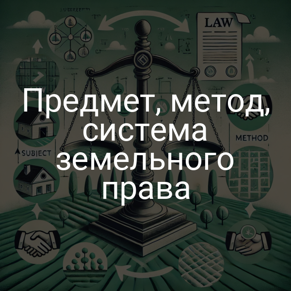 Предмет, метод, система земельного права